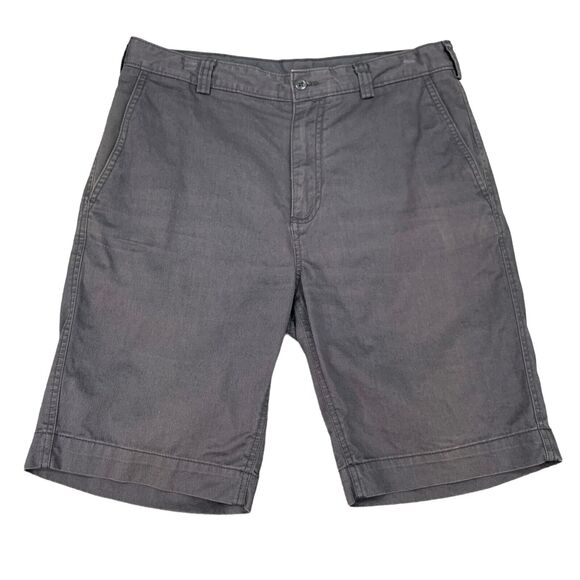 Cremieux Short Mens 32 Solid Blue Ink Cotton Flat Front 4 Pockets Golf Bermuda - Picture 1 of 10